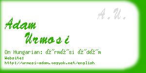 adam urmosi business card